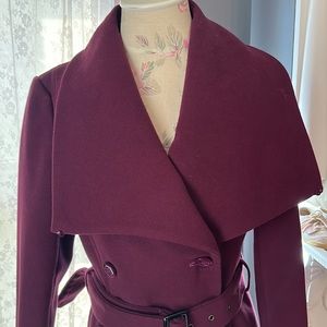 Elegant Burgundy Women's Coat
